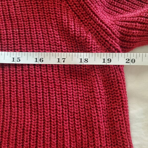 Forever 21 Womens Lace Up Cropped Cardigan Size M Cherry Red Y2K Fairy Grunge - Picture 7 of 10